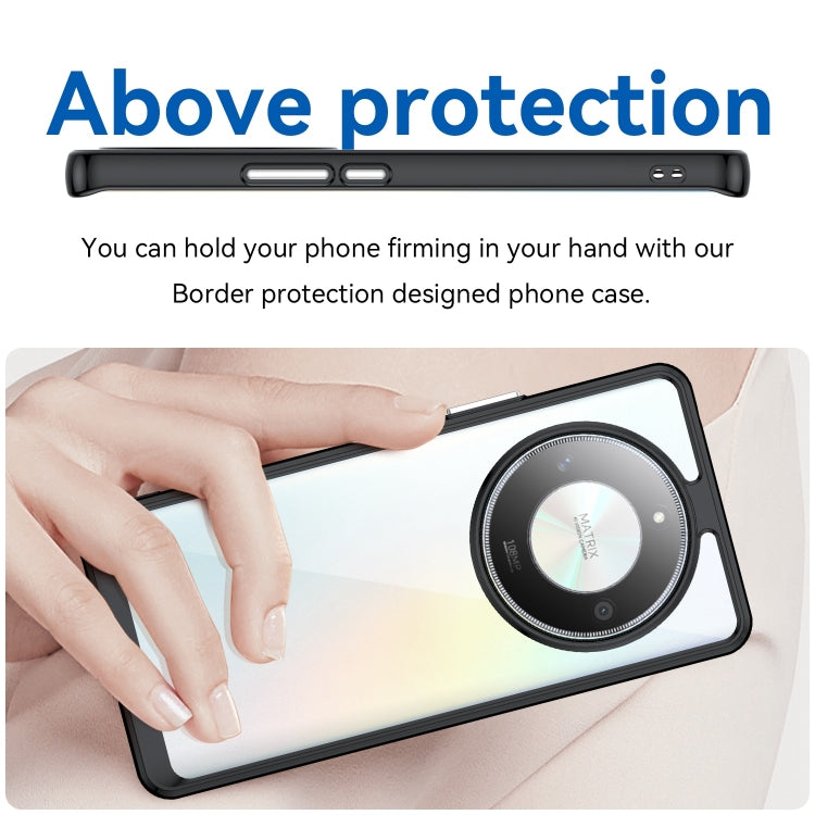 For Honor X9b Colorful Series Acrylic Hybrid TPU Phone Case(Black) - Honor Cases by PMC TechLife | Online Shopping South Africa | PMC TechLife | Buy Now Pay Later Mobicred
