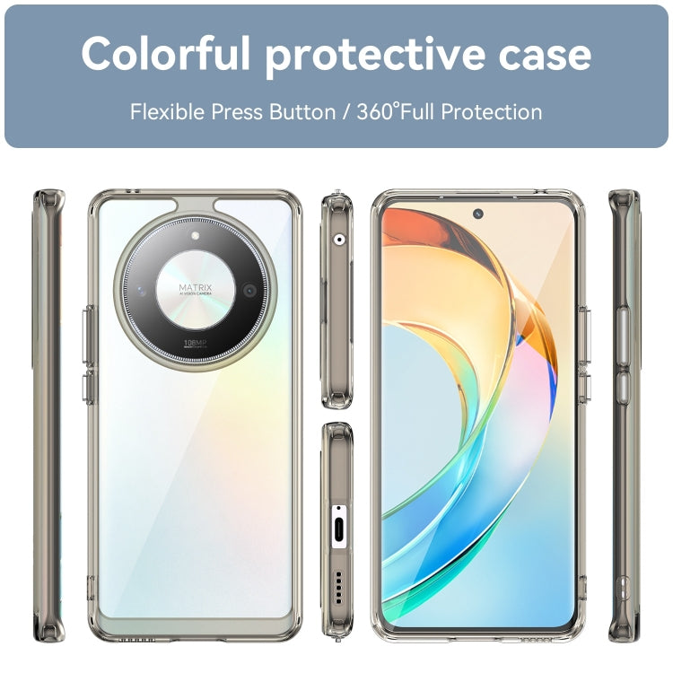 For Honor X9b Colorful Series Acrylic Hybrid TPU Phone Case(Transparent Grey) - Honor Cases by PMC Jewellery | Online Shopping South Africa | PMC Jewellery | Buy Now Pay Later Mobicred