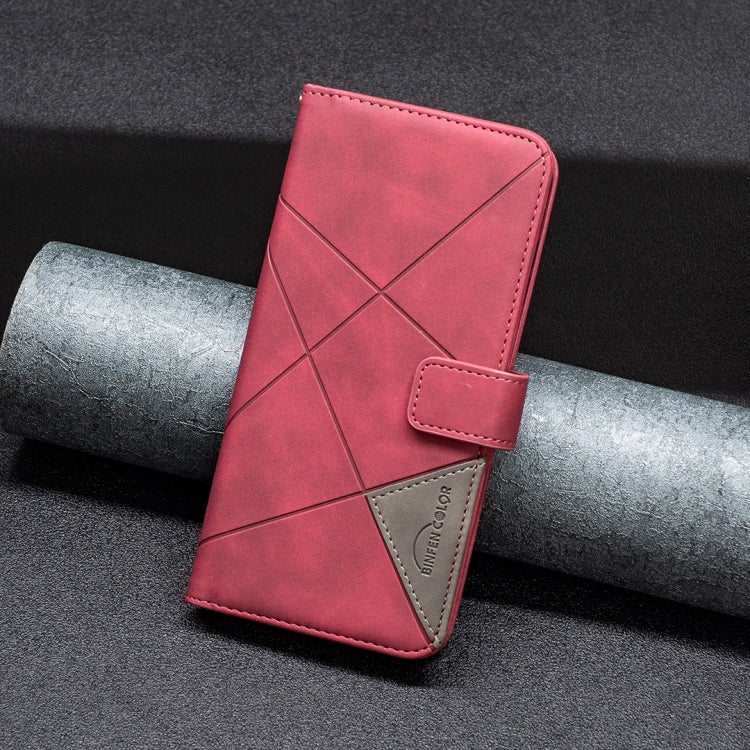 For iPhone 16 Pro Max Magnetic Buckle Rhombus Texture Leather Phone Case(Red) - iPhone 16 Pro Max Cases by PMC TechLife | Online Shopping South Africa | PMC TechLife | Buy Now Pay Later Mobicred