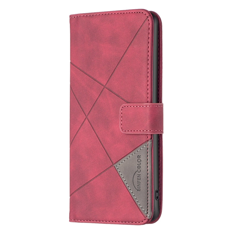 For iPhone 16 Pro Max Magnetic Buckle Rhombus Texture Leather Phone Case(Red) - iPhone 16 Pro Max Cases by PMC TechLife | Online Shopping South Africa | PMC TechLife | Buy Now Pay Later Mobicred