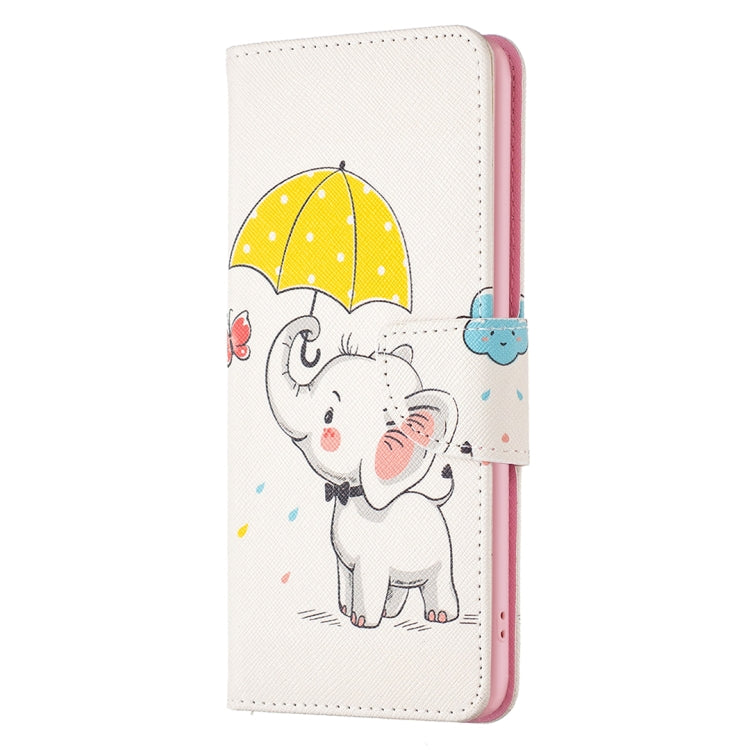 For iPhone 16 Pro Colored Drawing Pattern Flip Leather Phone Case(Umbrella Elephant) - iPhone 16 Pro Cases by PMC TechLife | Online Shopping South Africa | PMC TechLife | Buy Now Pay Later Mobicred
