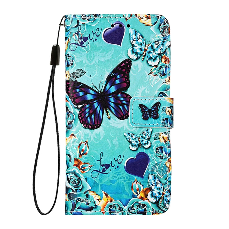 For iPhone SE 2024 Colored Drawing Pattern Plain Weave Leather Phone Case(Caring Butterfly) - More iPhone Cases by PMC Jewellery | Online Shopping South Africa | PMC Jewellery | Buy Now Pay Later Mobicred