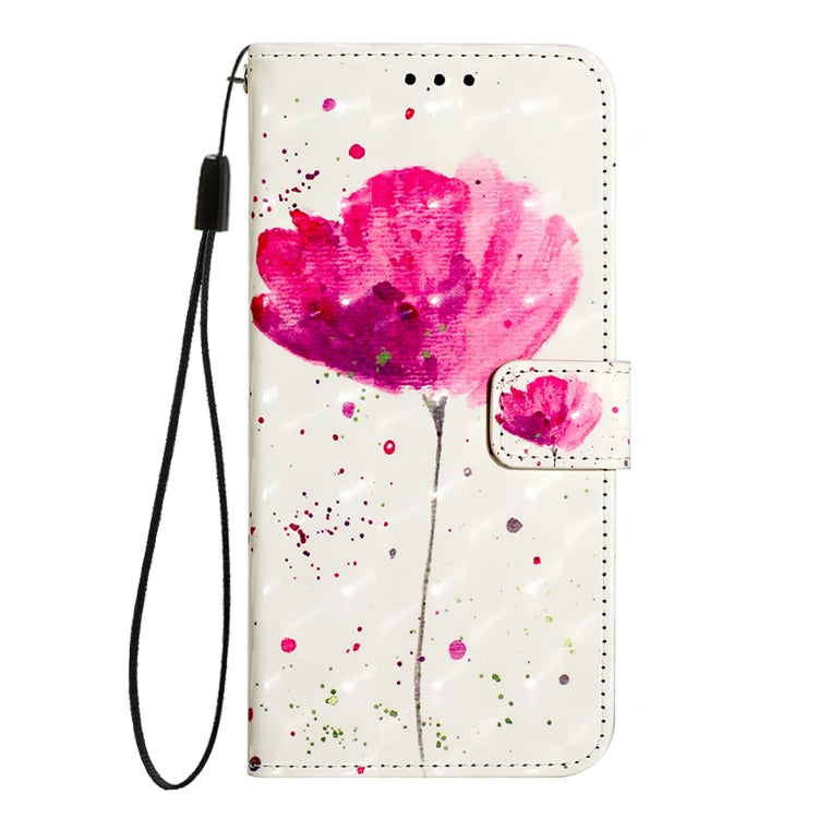 For iPhone SE 2024 3D Painting Horizontal Flip Leather Phone Case(Flower) - More iPhone Cases by PMC Jewellery | Online Shopping South Africa | PMC Jewellery | Buy Now Pay Later Mobicred