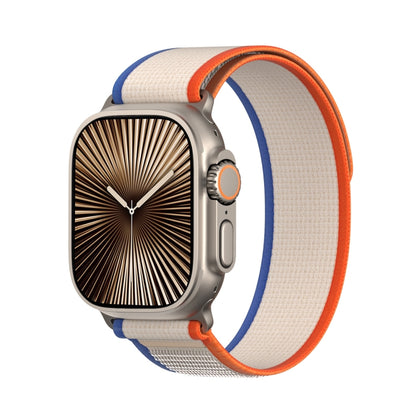 For Apple Watch 10 46mm DUX DUCIS YJ Series Nylon Watch Band(Orange Beige) - Watch Bands by DUX DUCIS | Online Shopping South Africa | PMC Jewellery | Buy Now Pay Later Mobicred