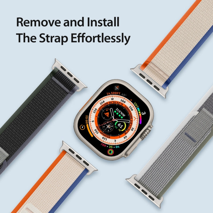 For Apple Watch 10 46mm DUX DUCIS YJ Series Nylon Watch Band(Orange Beige) - Watch Bands by DUX DUCIS | Online Shopping South Africa | PMC Jewellery | Buy Now Pay Later Mobicred