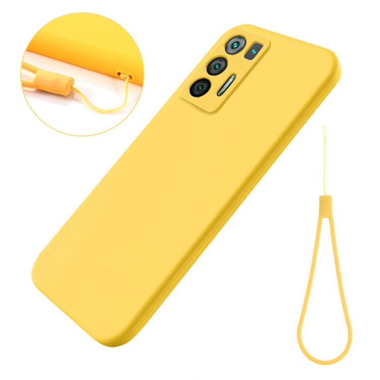 For Hisense Infinity H50S 5G Pure Color Liquid Silicone Shockproof Phone Case(Yellow) - More Brand by PMC Jewellery | Online Shopping South Africa | PMC Jewellery