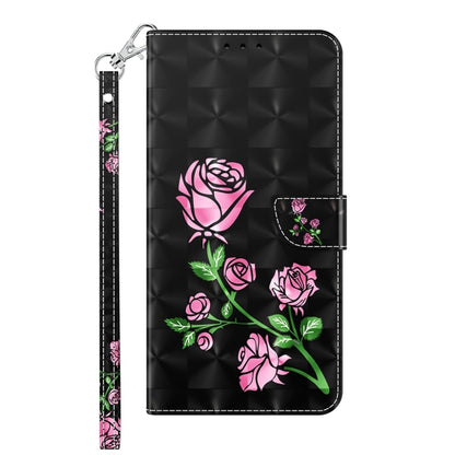 For Google Pixel 9 Pro 3D Painted Pattern Leather Phone Case(Rose) - Google Cases by PMC Jewellery | Online Shopping South Africa | PMC Jewellery | Buy Now Pay Later Mobicred