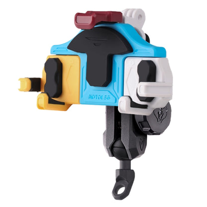 MOTOSLG Crab Motorcycle Phone Clamp Bracket L-Type Rear Mirror Mount with Anti-theft Lock(Yellow Blue White) - Holder by MOTOLSG | Online Shopping South Africa | PMC Jewellery | Buy Now Pay Later Mobicred