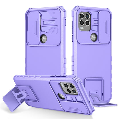 For Motorola Moto G Stylus 5G Stereoscopic Holder Sliding Camshield Phone Case(Purple) - Motorola Cases by PMC Jewellery | Online Shopping South Africa | PMC Jewellery