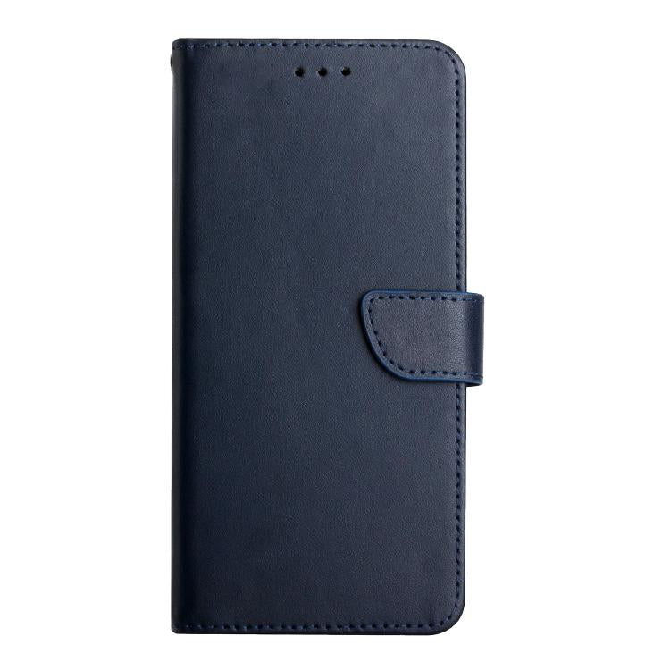 For OnePlus 13R Genuine Leather Fingerprint-proof Flip Phone Case(Blue) - OnePlus Cases by PMC TechLife | Online Shopping South Africa | PMC TechLife | Buy Now Pay Later Mobicred