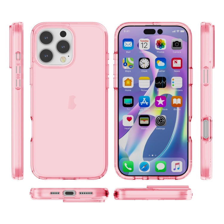 For iPhone 16 Pro Shockproof Terminator Transparent Phone Case(Pink) - iPhone 16 Pro Cases by PMC TechLife | Online Shopping South Africa | PMC TechLife | Buy Now Pay Later Mobicred
