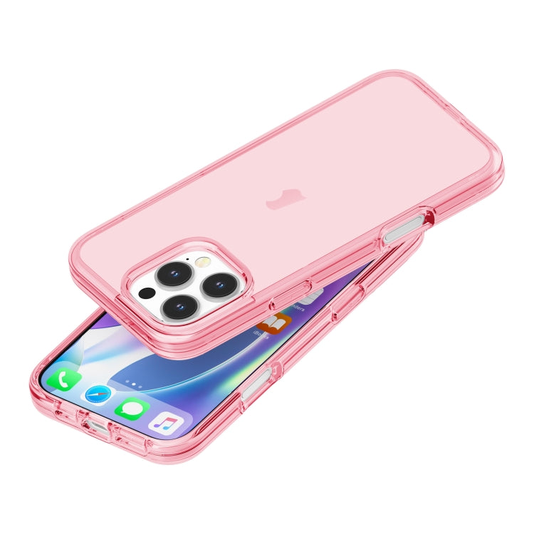 For iPhone 16 Pro Shockproof Terminator Transparent Phone Case(Pink) - iPhone 16 Pro Cases by PMC TechLife | Online Shopping South Africa | PMC TechLife | Buy Now Pay Later Mobicred