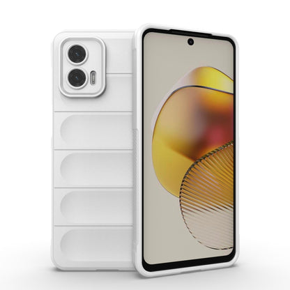 For Motorola Moto G73 5G Magic Shield TPU + Flannel Phone Case(White) - Motorola Cases by PMC Jewellery | Online Shopping South Africa | PMC Jewellery | Buy Now Pay Later Mobicred