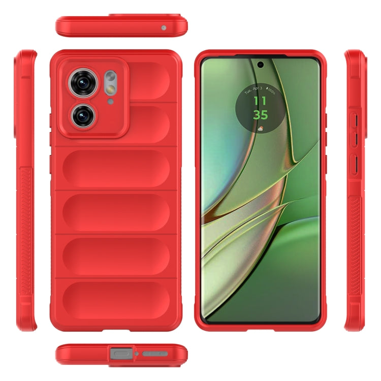 For Motorola Edge 40 5G Magic Shield TPU + Flannel Phone Case(Grey) - Motorola Cases by PMC TechLife | Online Shopping South Africa | PMC TechLife | Buy Now Pay Later Mobicred