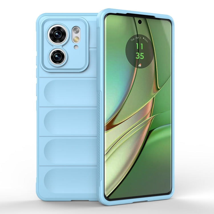 For Motorola Edge 40 5G Magic Shield TPU + Flannel Phone Case(Light Blue) - Motorola Cases by PMC Jewellery | Online Shopping South Africa | PMC Jewellery | Buy Now Pay Later Mobicred