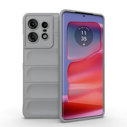 For Motorola Edge 50 Pro 5G Global Magic Shield TPU + Flannel Phone Case(Grey) - Motorola Cases by PMC Jewellery | Online Shopping South Africa | PMC Jewellery | Buy Now Pay Later Mobicred