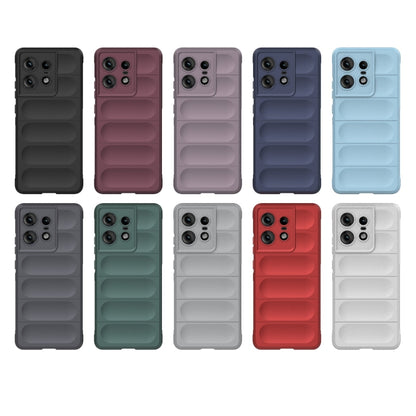 For Motorola Edge 50 Pro 5G Global Magic Shield TPU + Flannel Phone Case(Grey) - Motorola Cases by PMC Jewellery | Online Shopping South Africa | PMC Jewellery | Buy Now Pay Later Mobicred