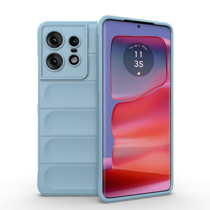 For Motorola Edge 50 Pro 5G Global Magic Shield TPU + Flannel Phone Case(Light Blue) - Motorola Cases by PMC Jewellery | Online Shopping South Africa | PMC Jewellery | Buy Now Pay Later Mobicred