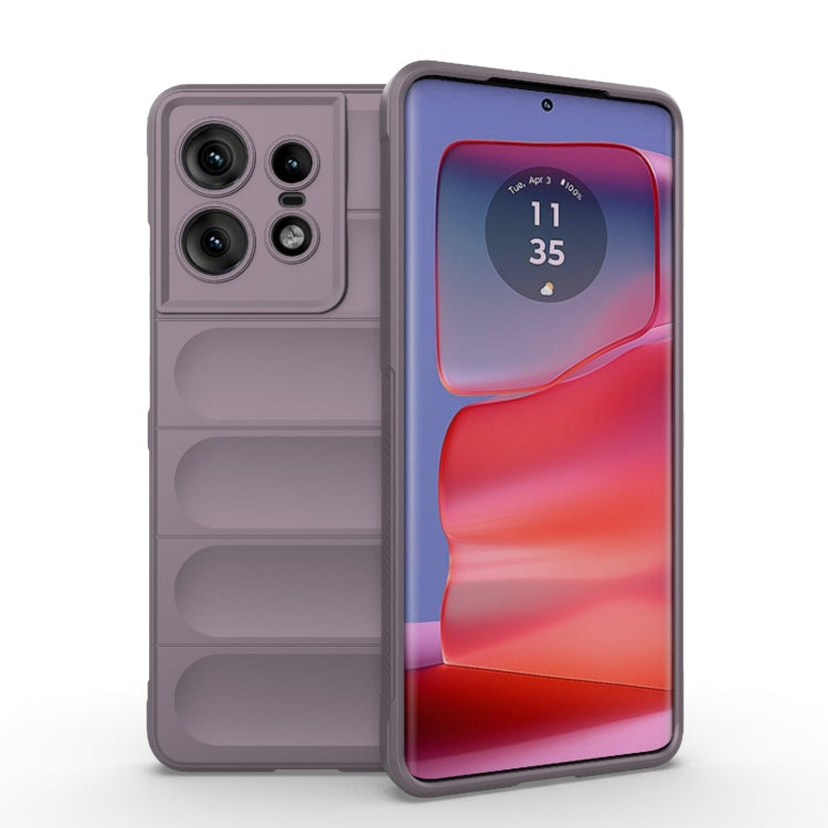 For Motorola Edge 50 Pro 5G Global Magic Shield TPU + Flannel Phone Case(Purple) - Motorola Cases by PMC Jewellery | Online Shopping South Africa | PMC Jewellery | Buy Now Pay Later Mobicred