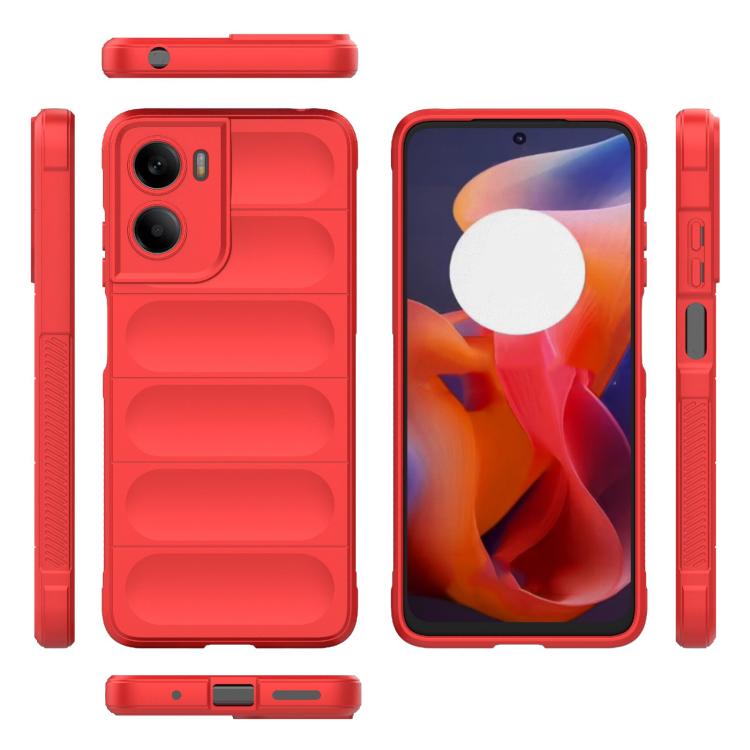 For Motorola Moto G05 4G / E15 Magic Shield TPU + Flannel Phone Case(Red) - free shipping - PMC TechLife - Order now!