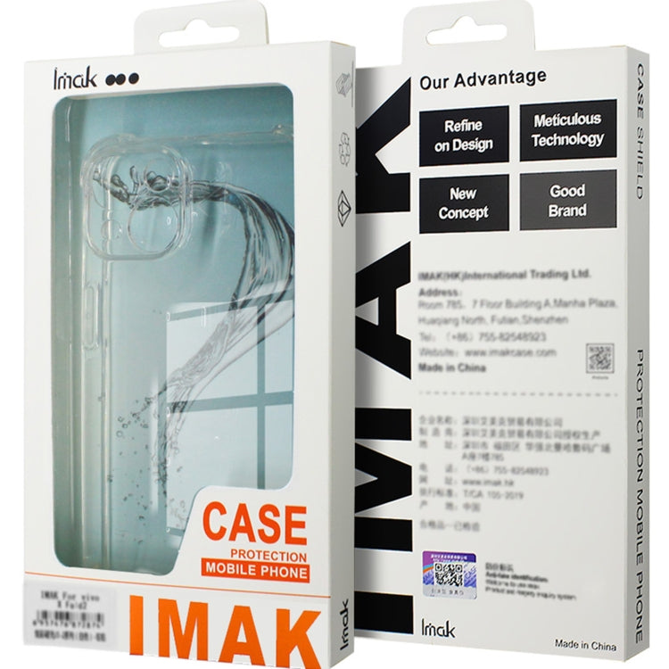 For Huawei Pura 70 imak Shockproof Airbag TPU Phone Case(Transparent) - Huawei Cases by imak | Online Shopping South Africa | PMC Jewellery | Buy Now Pay Later Mobicred