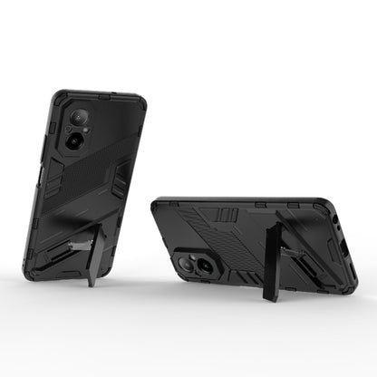 For Realme C67 4G Global Punk Armor 2 in 1 PC + TPU Phone Case with Holder(Black) - Realme Cases by PMC Jewellery | Online Shopping South Africa | PMC Jewellery | Buy Now Pay Later Mobicred