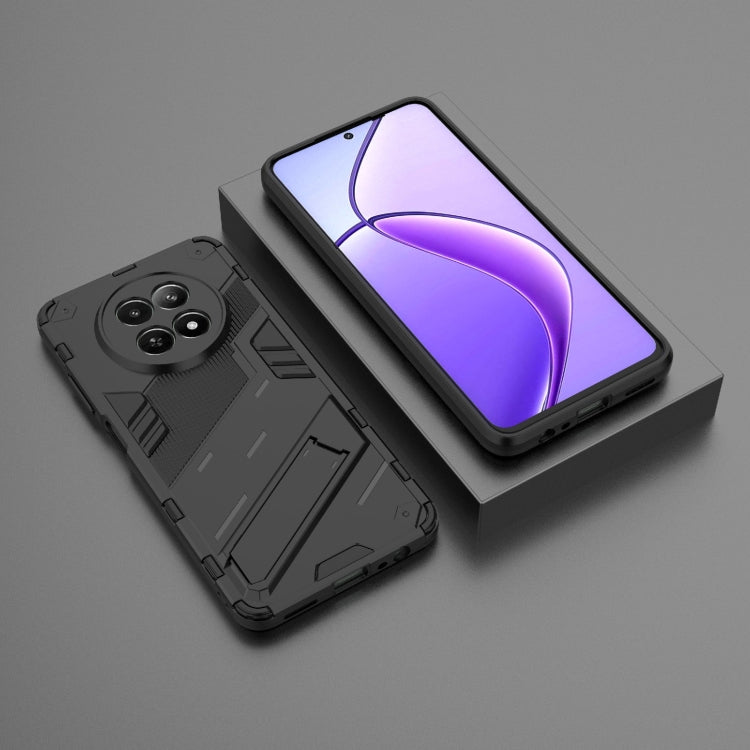 For Realme 12 5G Global Punk Armor 2 in 1 PC + TPU Phone Case with Holder(Black) - Realme Cases by PMC TechLife | Online Shopping South Africa | PMC TechLife | Buy Now Pay Later Mobicred
