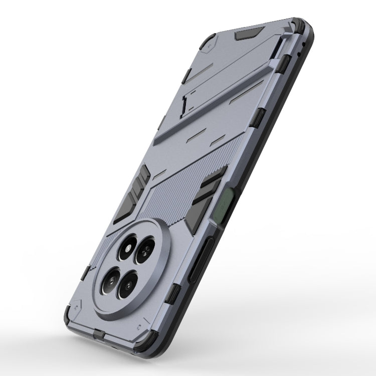 For Realme 12 5G Global Punk Armor 2 in 1 PC + TPU Phone Case with Holder(Grey) - Realme Cases by PMC TechLife | Online Shopping South Africa | PMC TechLife | Buy Now Pay Later Mobicred