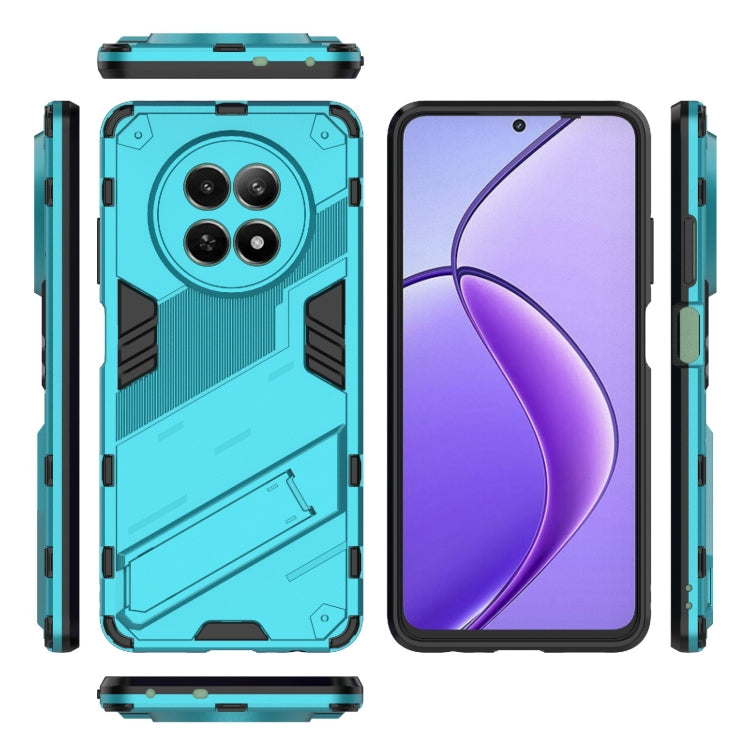 For Realme 12 5G Global Punk Armor 2 in 1 PC + TPU Phone Case with Holder(Blue) - Realme Cases by PMC Jewellery | Online Shopping South Africa | PMC Jewellery | Buy Now Pay Later Mobicred