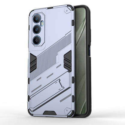 For Realme C65 4G Global Punk Armor 2 in 1 PC + TPU Phone Case with Holder(Grey) - Realme Cases by PMC Jewellery | Online Shopping South Africa | PMC Jewellery | Buy Now Pay Later Mobicred