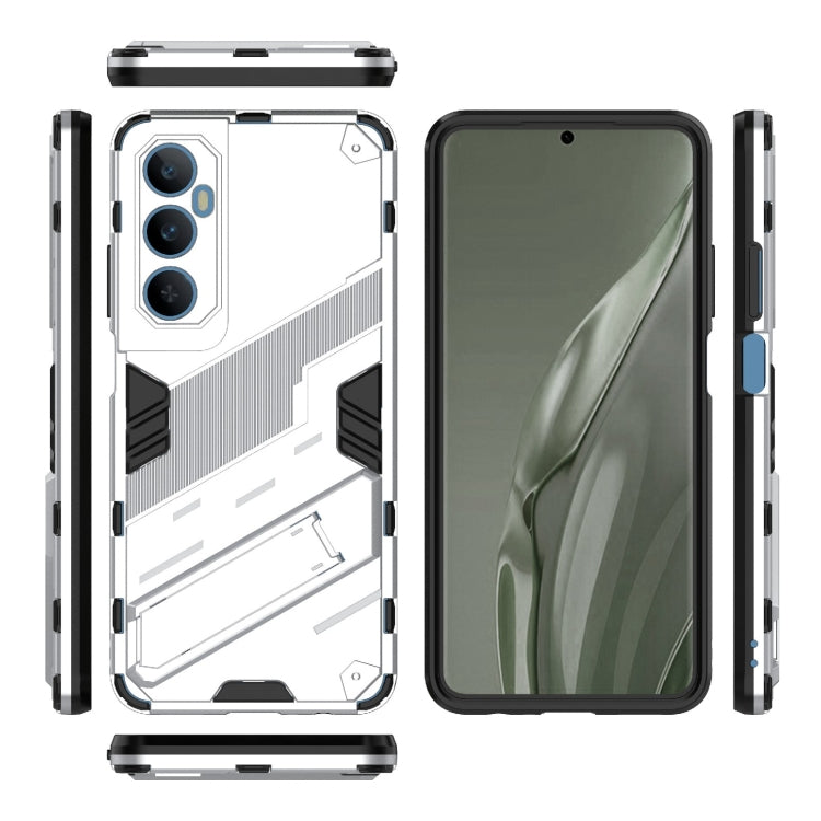 For Realme C65 4G Global Punk Armor 2 in 1 PC + TPU Phone Case with Holder(White) - Realme Cases by PMC Jewellery | Online Shopping South Africa | PMC Jewellery | Buy Now Pay Later Mobicred