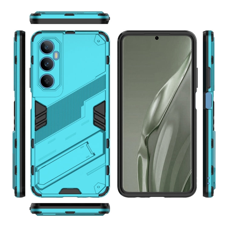 For Realme C65 4G Global Punk Armor 2 in 1 PC + TPU Phone Case with Holder(Blue) - Realme Cases by PMC Jewellery | Online Shopping South Africa | PMC Jewellery | Buy Now Pay Later Mobicred