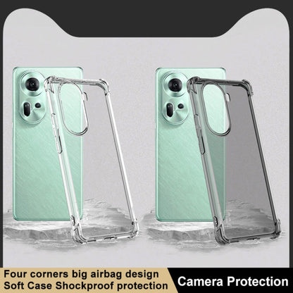 For OPPO Reno11 5G Global imak Shockproof Airbag TPU Phone Case(Transparent) - Reno11 Cases by imak | Online Shopping South Africa | PMC Jewellery | Buy Now Pay Later Mobicred