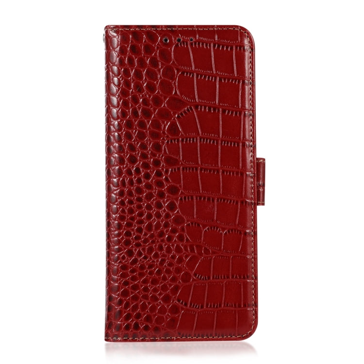For OnePlus Nord CE4 Lite Crocodile Top Layer Cowhide Leather Phone Case(Red) - OnePlus Cases by PMC TechLife | Online Shopping South Africa | PMC TechLife | Buy Now Pay Later Mobicred