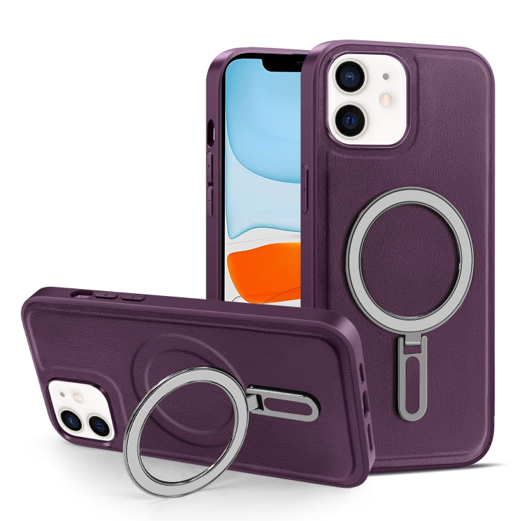 For iPhone 11 MagSafe Magnetic Holder Phone Case(Purple) - iPhone 11 Cases by PMC Jewellery | Online Shopping South Africa | PMC Jewellery | Buy Now Pay Later Mobicred