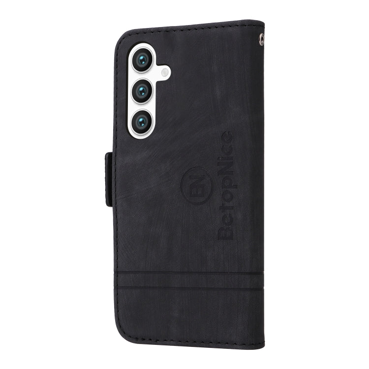 For Samsung Galaxy S24+ BETOPNICE Dual-side Buckle Leather Phone Case(Black) - free shipping - PMC Jewellery - Order now!