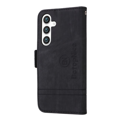 For Samsung Galaxy S24+ BETOPNICE Dual-side Buckle Leather Phone Case(Black) - Galaxy Phone Cases by BETOPNICE | Online Shopping South Africa | PMC Jewellery | Buy Now Pay Later Mobicred