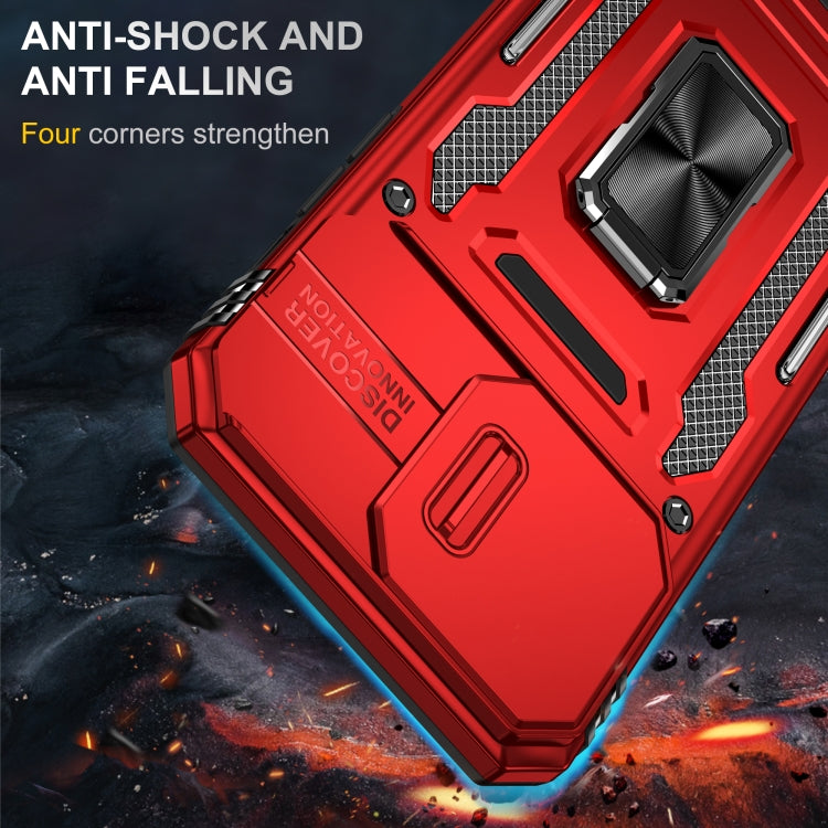 For iPhone 16 Pro Armor PC + TPU Camera Shield Phone Case(Red) - iPhone 16 Pro Cases by PMC Jewellery | Online Shopping South Africa | PMC Jewellery | Buy Now Pay Later Mobicred