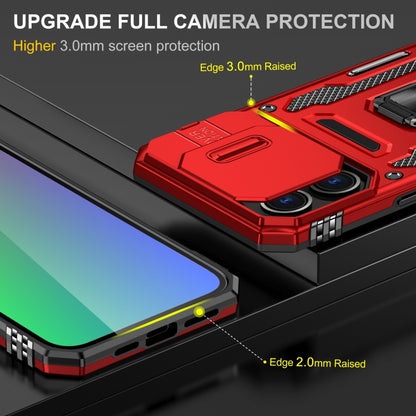 For iPhone 16 Pro Armor PC + TPU Camera Shield Phone Case(Red) - iPhone 16 Pro Cases by PMC Jewellery | Online Shopping South Africa | PMC Jewellery | Buy Now Pay Later Mobicred