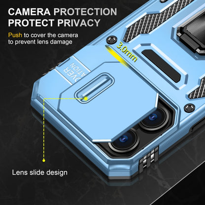 For iPhone 16 Pro Armor PC + TPU Camera Shield Phone Case(Light Blue) - iPhone 16 Pro Cases by PMC Jewellery | Online Shopping South Africa | PMC Jewellery | Buy Now Pay Later Mobicred