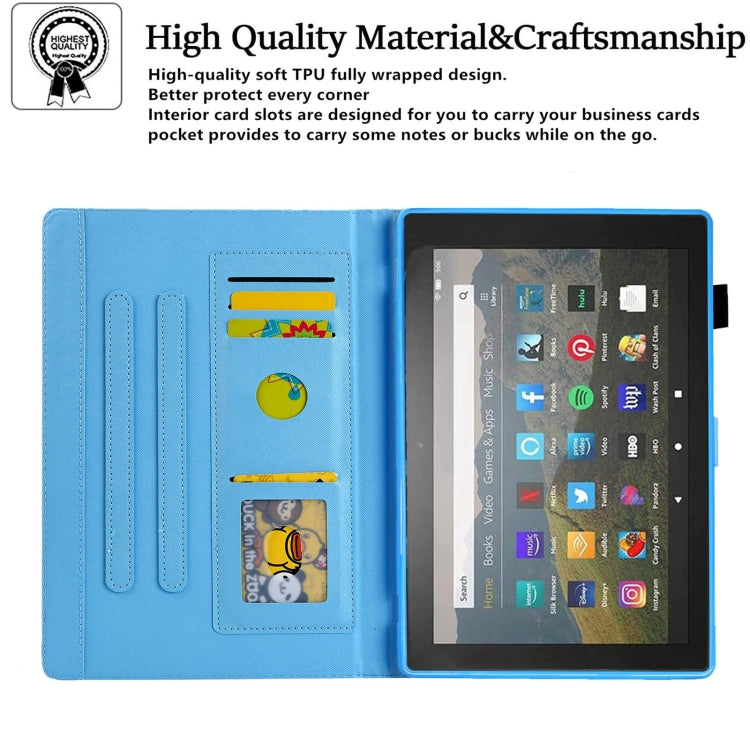 For Amazon Fire Max 11 2023 Colored Drawing Leather Smart Tablet Case(Fire Elephant) - Amazon by PMC TechLife | Online Shopping South Africa | PMC TechLife | Buy Now Pay Later Mobicred