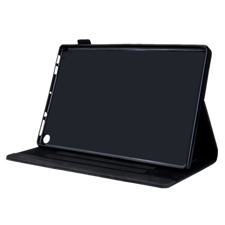 For Amazon Fire Max 11 2023 Cloth Texture Leather Smart Tablet Case(Black) - Amazon by PMC TechLife | Online Shopping South Africa | PMC TechLife | Buy Now Pay Later Mobicred