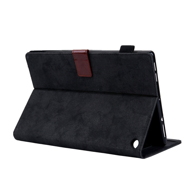 For Amazon Fire Max 11 2023 Cloth Texture Leather Smart Tablet Case(Black) - Amazon by PMC TechLife | Online Shopping South Africa | PMC TechLife | Buy Now Pay Later Mobicred