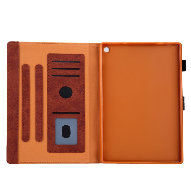 For Amazon Fire Max 11 2023 Cloth Texture Leather Smart Tablet Case(Brown) - free shipping - PMC TechLife - Order now!