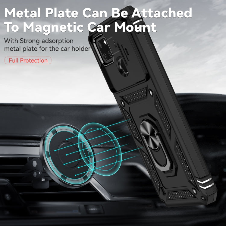 For Realme C21Y / C25Y Sliding Camshield Holder Phone Case(Black) - Realme Cases by PMC TechLife | Online Shopping South Africa | PMC TechLife | Buy Now Pay Later Mobicred