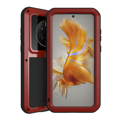 For Huawei Mate 50 Pro LOVE MEI POWERFUL Metal Shockproof Life Waterproof Dustproof Phone Case(Red) - Huawei Cases by LOVE MEI | Online Shopping South Africa | PMC Jewellery