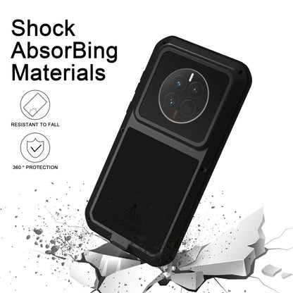 For Huawei Mate 50 Pro LOVE MEI POWERFUL Metal Shockproof Life Waterproof Dustproof Phone Case(Silver) - Huawei Cases by LOVE MEI | Online Shopping South Africa | PMC Jewellery | Buy Now Pay Later Mobicred