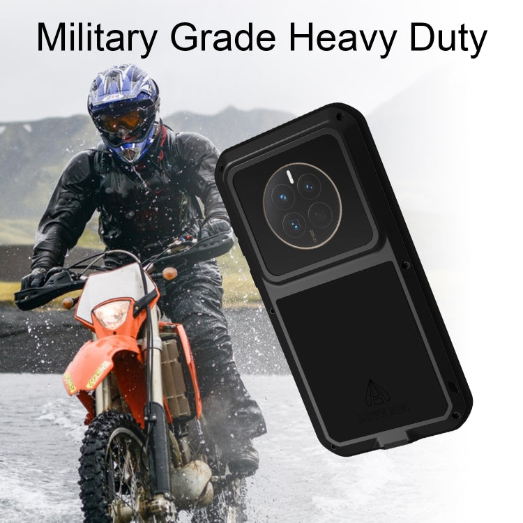 For Huawei Mate 50 Pro LOVE MEI POWERFUL Metal Shockproof Life Waterproof Dustproof Phone Case(Army Green) - Huawei Cases by LOVE MEI | Online Shopping South Africa | PMC Jewellery