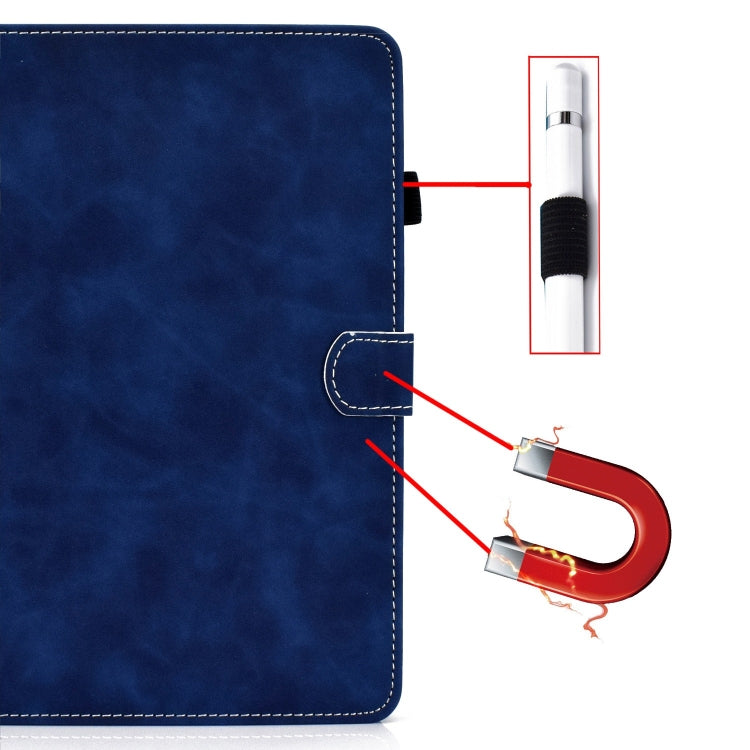 For Amazon Fire Max 11 2023 Cowhide Texture Smart Leather Tablet Case(Blue) - Amazon by PMC TechLife | Online Shopping South Africa | PMC TechLife | Buy Now Pay Later Mobicred