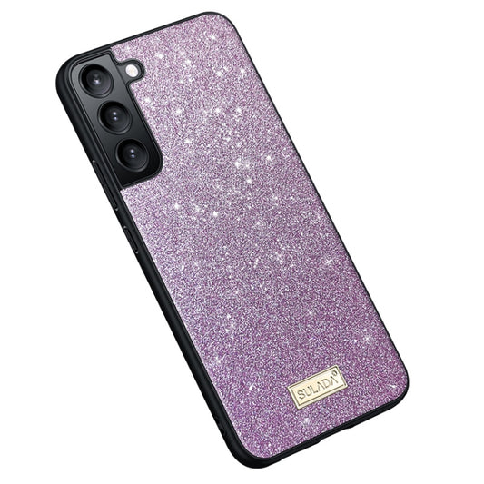 For Samsung Galaxy S24 5G SULADA Glittery TPU + Handmade Leather Phone Case(Purple) - Galaxy S24 5G Cases by SULADA | Online Shopping South Africa | PMC Jewellery | Buy Now Pay Later Mobicred